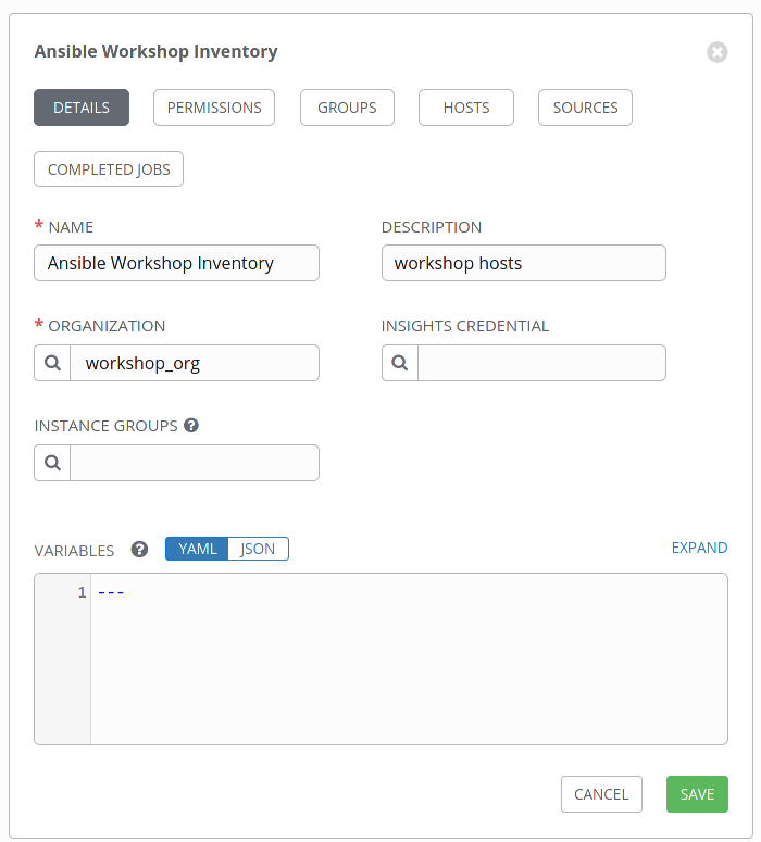 Ansible Inventory Layout Example Directory Example Exercise 1.0 - Configuring Ansible Tower | Red Hat | Public Sector