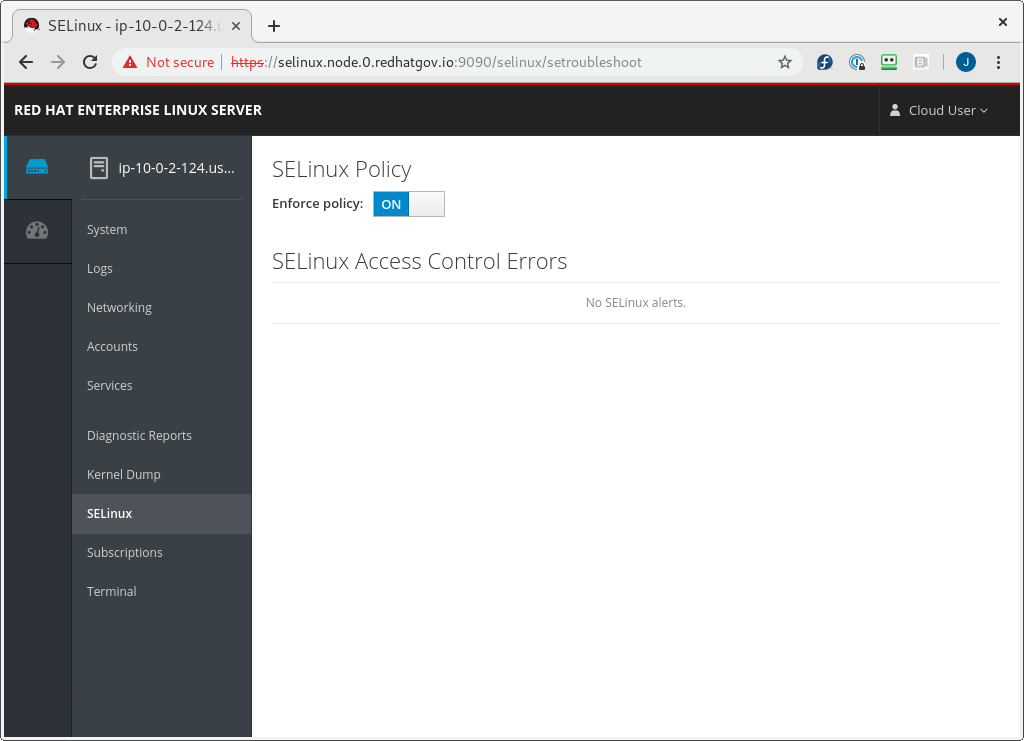 selinux cockpit selinux